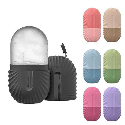 Ice Face Roller: Ice Cube Beauty Massage, Silicone Ice Mold For Eye Puffiness, Shrinking Pores, and Defining Jawline.