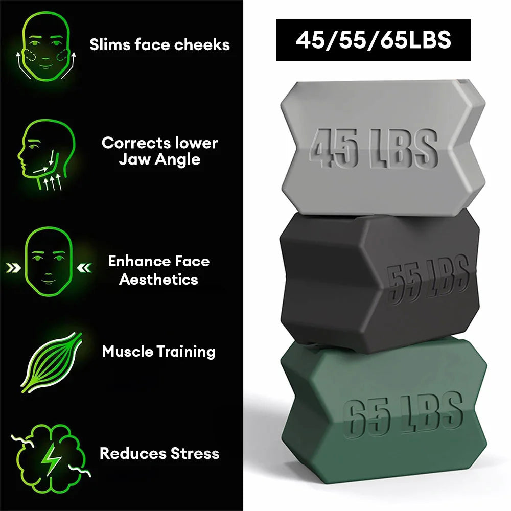 NEW Jaw Line Exerciser: Facial Jaw Muscle Toner Training Jawline Gum Exercises Face, Chin, Cheek, Lifting Double Chin and Eliminating Face Fat.